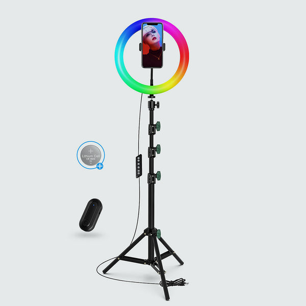 ZJ09 10" RGB Ring Light with Stand